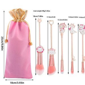 Disney Kitty brushes set of 5 plus bag